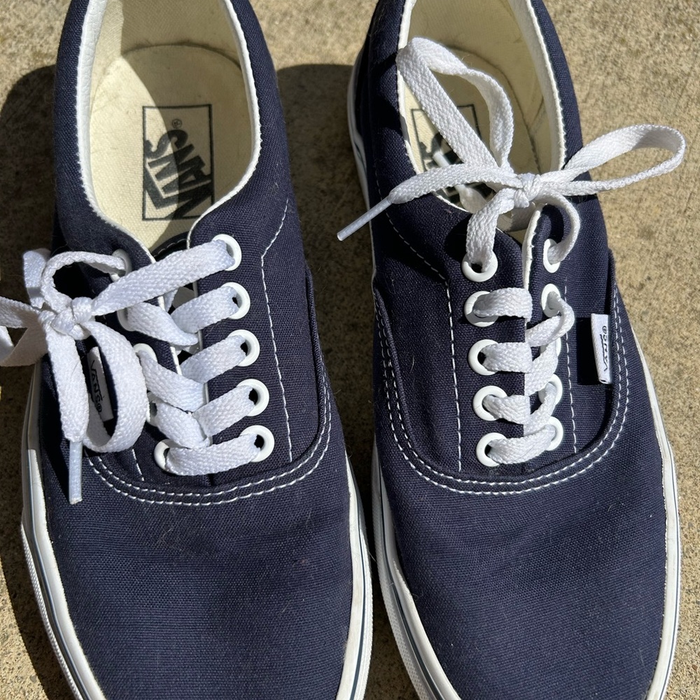 Vans Blue and White Classic Sneakers